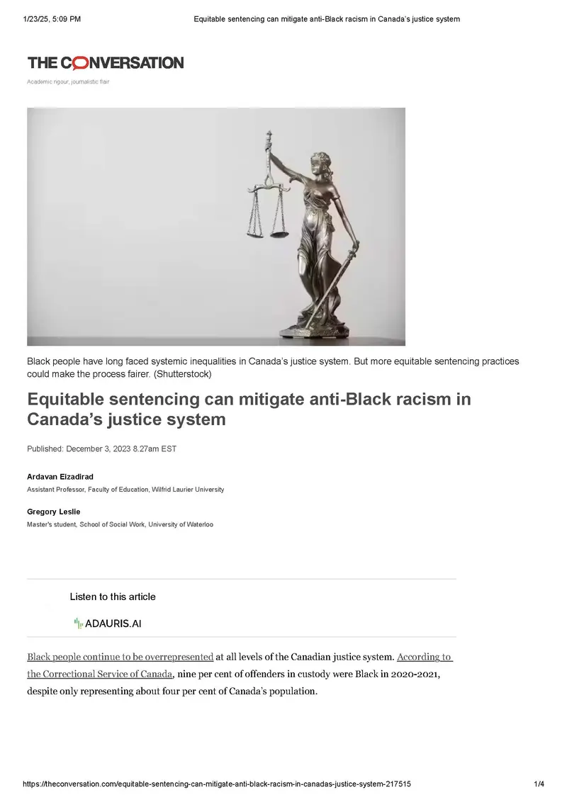 Unbalanced scales of justice