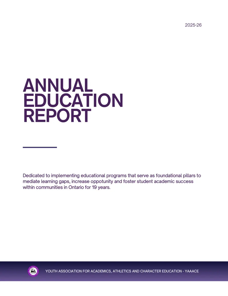 Cover of the 2025–26 Annual Education Report