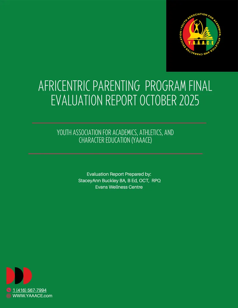 Cover of the Africentric Parenting Program evaluation report